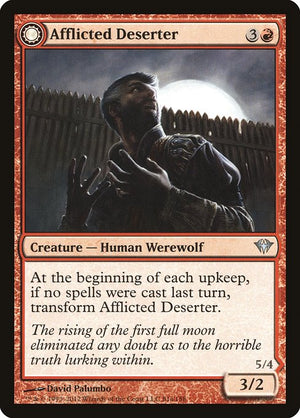 Afflicted Deserter // Werewolf Ransacker (81) [Dark Ascension]
