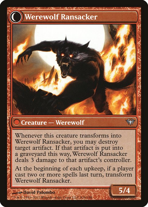 Afflicted Deserter // Werewolf Ransacker (81) [Dark Ascension]