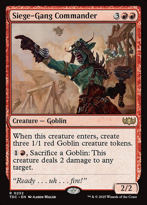 Siege-Gang Commander (232) [Tarkir: Dragonstorm Commander]