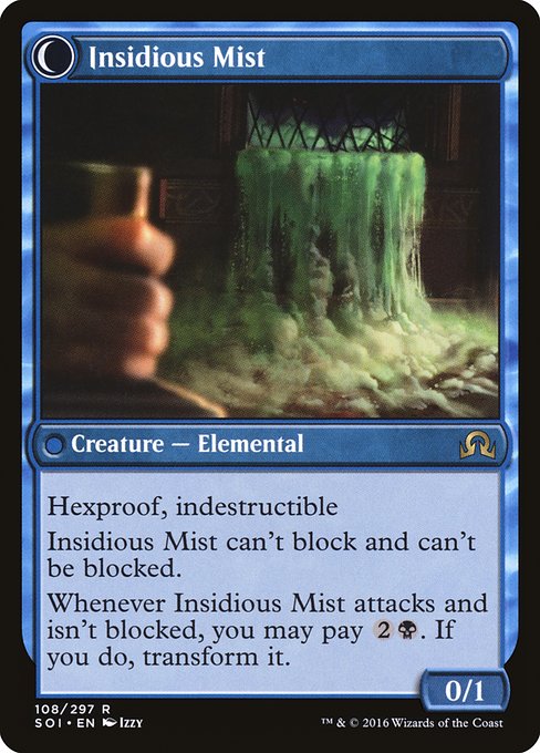 Elusive Tormentor // Insidious Mist (108) [Shadows over Innistrad] Reverse