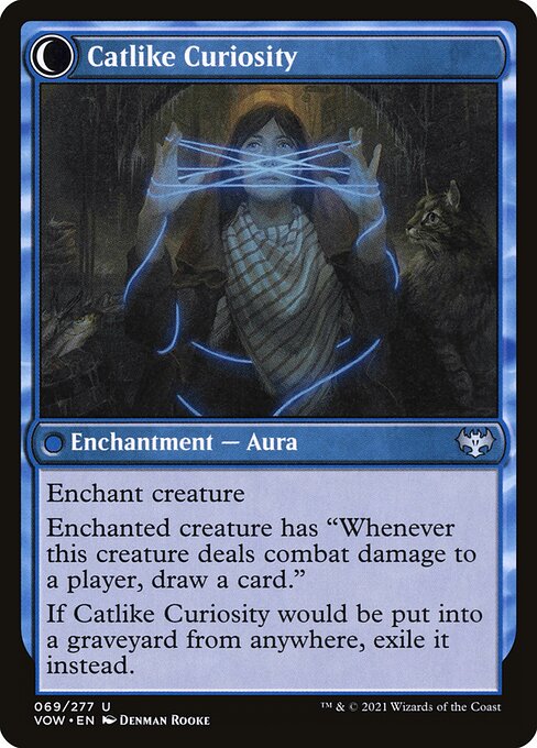 Mischievous Catgeist // Catlike Curiosity (69) [Innistrad: Crimson Vow] Reverse