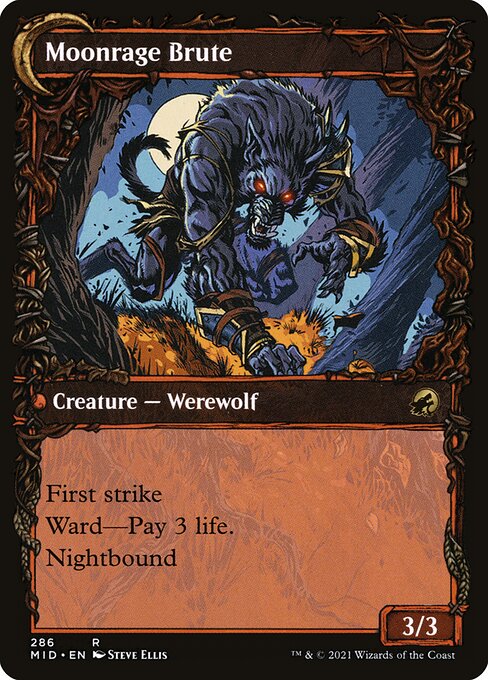 Brutal Cathar // Moonrage Brute (286) [Innistrad: Midnight Hunt] [Showcase]