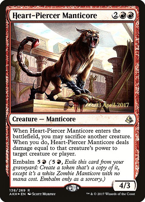 Heart-Piercer Manticore (138s) [Amonkhet Promos]