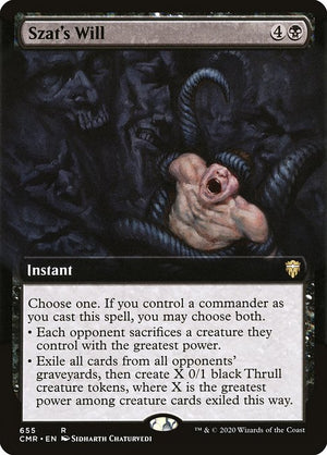 Szat's Will (655) [Commander Legends] [Extended Art]