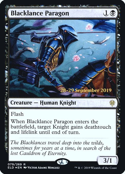 Blacklance Paragon (79s) [Throne of Eldraine Promos]