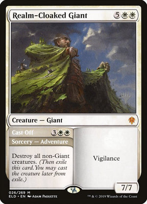 Realm-Cloaked Giant // Cast Off (26p) [Throne of Eldraine Promos]