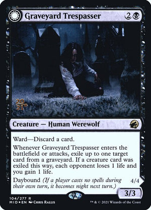 Graveyard Trespasser // Graveyard Glutton (104s) [Innistrad: Midnight Hunt Promos]
