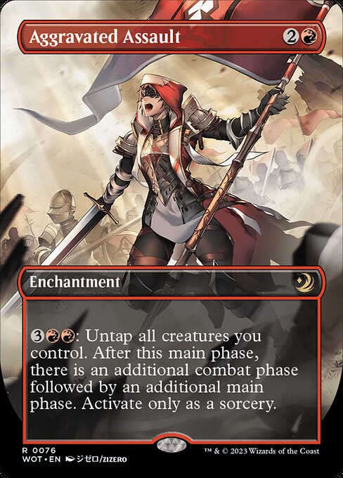 Aggravated Assault (76) [Wilds of Eldraine: Enchanting Tales] [Borderless]