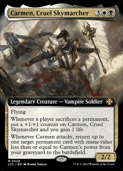 Carmen, Cruel Skymarcher (26) [The Lost Caverns of Ixalan Commander] [Extended Art]
