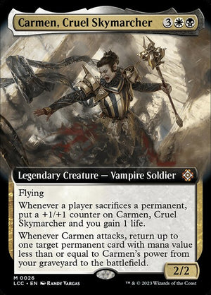 Carmen, Cruel Skymarcher (26) [The Lost Caverns of Ixalan Commander] [Extended Art]