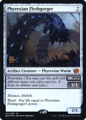 Phyrexian Fleshgorger (121s) [The Brothers' War Promos]