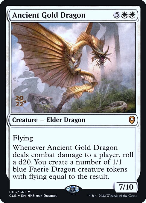 Ancient Gold Dragon (3s) [Battle for Baldur's Gate Promos]