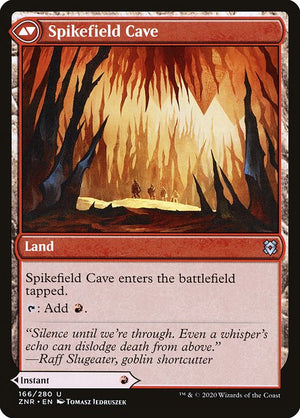 Spikefield Hazard // Spikefield Cave (166) [Zendikar Rising] Reverse