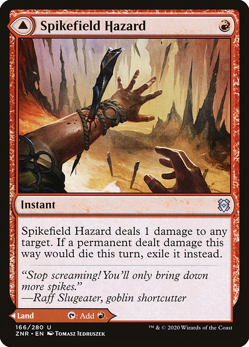 Spikefield Hazard // Spikefield Cave (166) [Zendikar Rising]