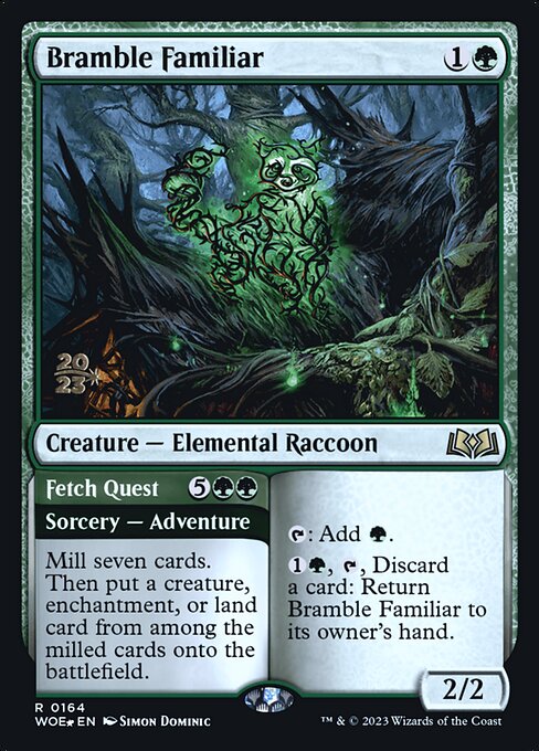Bramble Familiar // Fetch Quest (164s) [Wilds of Eldraine Promos]