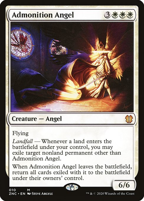 Admonition Angel (10) [Zendikar Rising Commander]