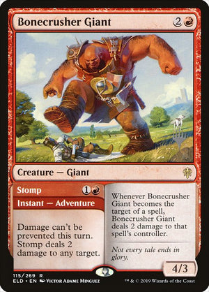 Bonecrusher Giant // Stomp (115p) [Throne of Eldraine Promos]