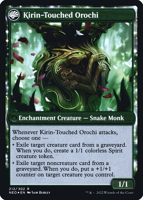 Teachings of the Kirin // Kirin-Touched Orochi (212s) [Kamigawa: Neon Dynasty Promos] Reverse