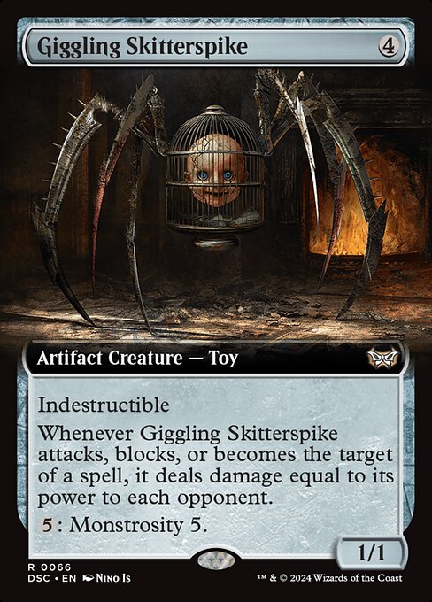 Giggling Skitterspike (66) [Duskmourn: House of Horror Commander]