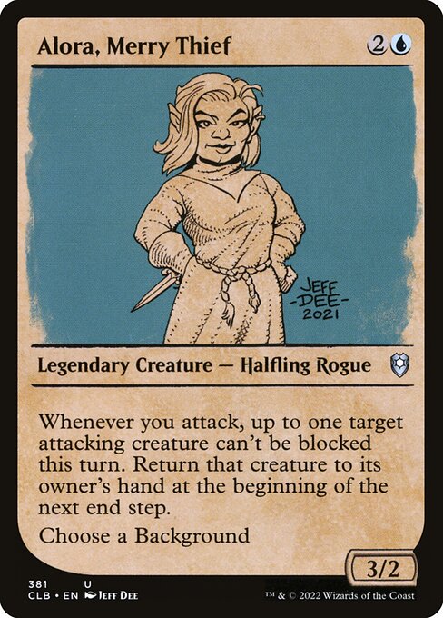 Alora, Merry Thief (381) [Commander Legends: Battle for Baldur's Gate] [Showcase]