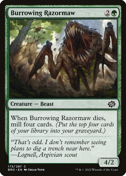 Burrowing Razormaw (173) [The Brothers' War]