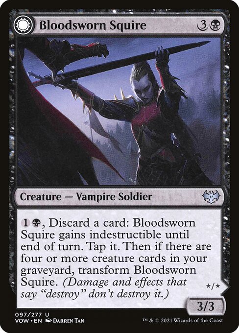 Bloodsworn Squire // Bloodsworn Knight (97) [Innistrad: Crimson Vow]