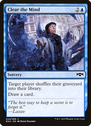 Clear the Mind (34) [Ravnica Allegiance]