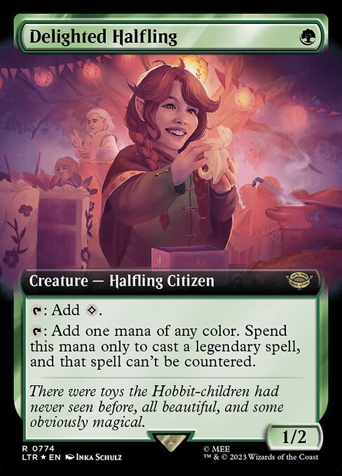 Delighted Halfling (774) [The Lord of the Rings: Tales of Middle-earth] [Extended Art]
