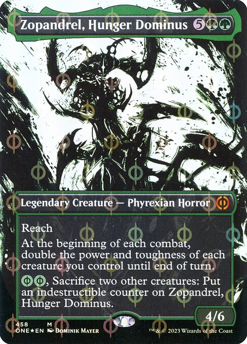 Zopandrel, Hunger Dominus (458) [Phyrexia: All Will Be One] [Showcase, Borderless]