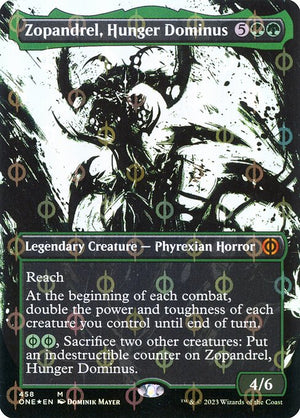 Zopandrel, Hunger Dominus (458) [Phyrexia: All Will Be One] [Showcase, Borderless]