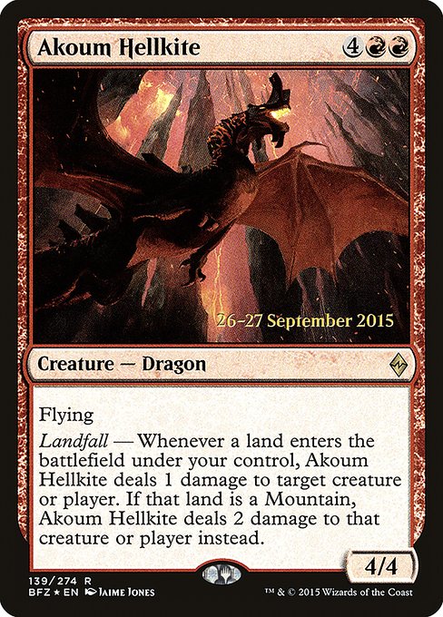Akoum Hellkite (139s) [Battle for Zendikar Promos]