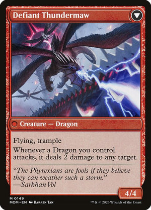 Invasion of Tarkir // Defiant Thundermaw (149) [March of the Machine] Reverse
