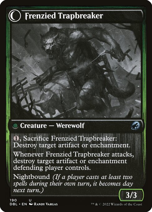 Outland Liberator // Frenzied Trapbreaker (190) [Innistrad: Double Feature] Reverse