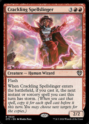 Crackling Spellslinger (25) [Outlaws of Thunder Junction Commander]