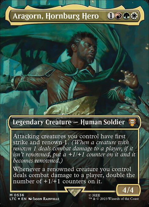 Aragorn, Hornburg Hero (536) [Tales of Middle-earth Commander] [Borderless]