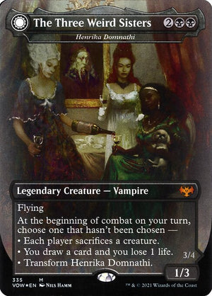 Henrika Domnathi // Henrika, Infernal Seer (335) [Innistrad: Crimson Vow] [Borderless]