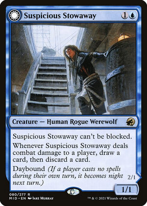 Suspicious Stowaway // Seafaring Werewolf (80) [Innistrad: Midnight Hunt]