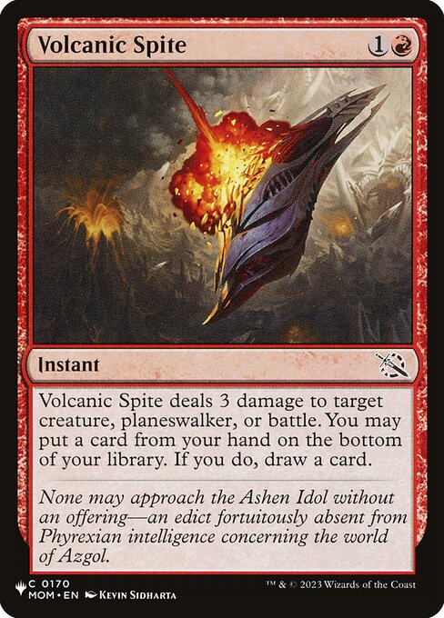 Volcanic Spite (MOM-170) [The List]