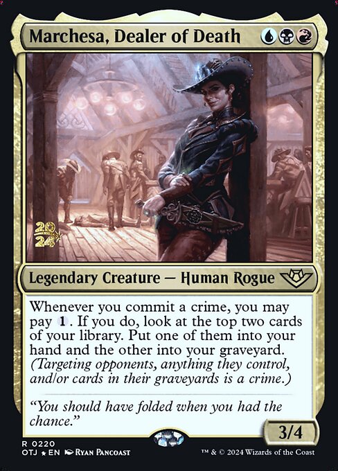 Marchesa, Dealer of Death (220s) [Outlaws of Thunder Junction Promos]