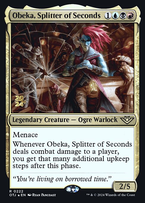 Obeka, Splitter of Seconds (222s) [Outlaws of Thunder Junction Promos]