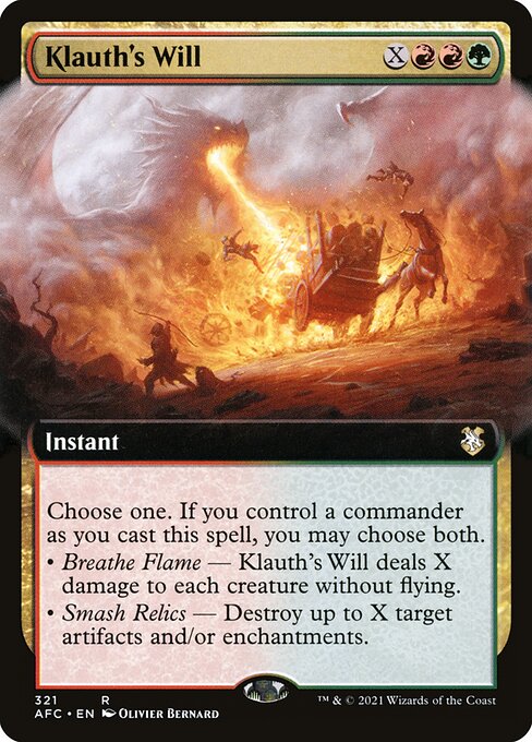 Klauth's Will (321) [Forgotten Realms Commander] [Extended Art]