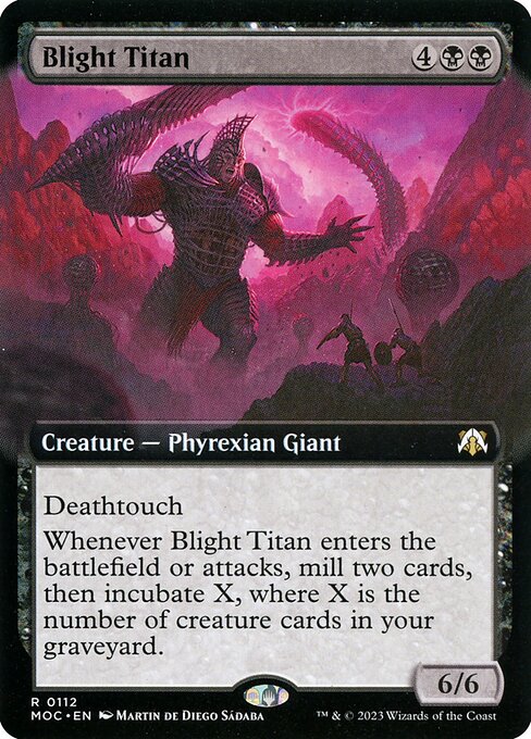 Blight Titan (112) [March of the Machine Commander] [Extended Art]