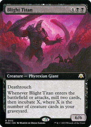 Blight Titan (112) [March of the Machine Commander] [Extended Art]