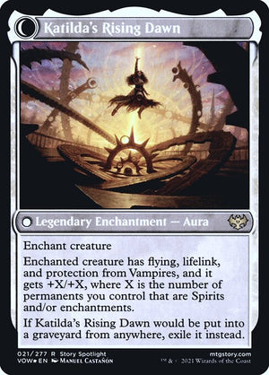 Katilda, Dawnhart Martyr // Katilda's Rising Dawn (21s) [Innistrad: Crimson Vow Promos] Reverse