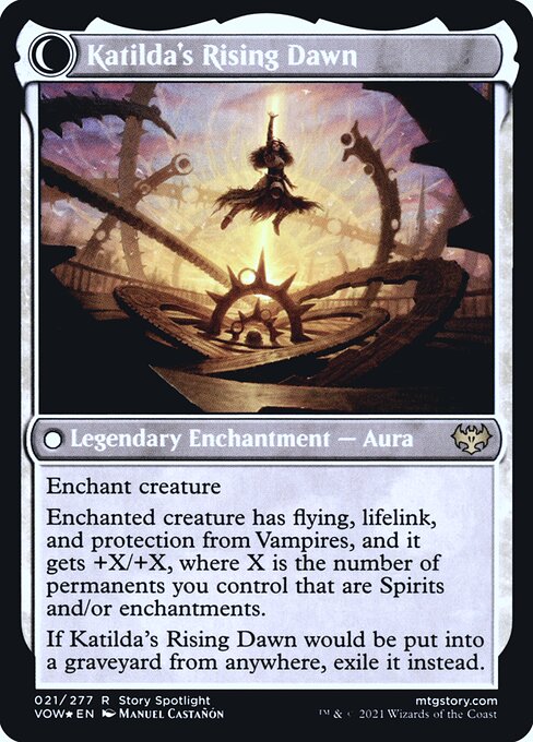 Katilda, Dawnhart Martyr // Katilda's Rising Dawn (21s) [Innistrad: Crimson Vow Promos] Reverse