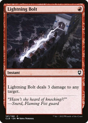 Lightning Bolt (187) [Commander Legends: Battle for Baldur's Gate]