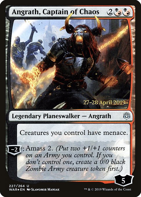 Angrath, Captain of Chaos (227s) [War of the Spark Promos]