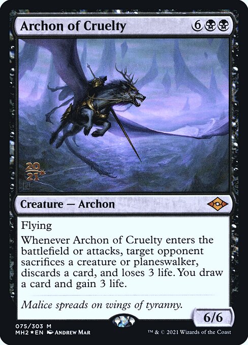 Archon of Cruelty (75s) [Modern Horizons 2 Promos]