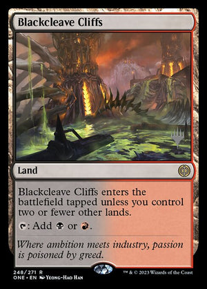 Blackcleave Cliffs (248p) [Phyrexia: All Will Be One Promos]