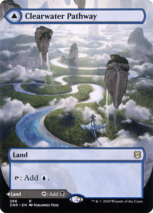 Clearwater Pathway // Murkwater Pathway (286) [Zendikar Rising] [Borderless]
